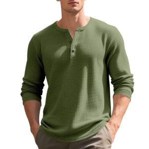 Henry Long Sleeve Retro Bottoming T-shirt